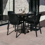 Tuinset Limo, 1x Tuintafel Limo, 4x tuinstoel Liva