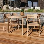 Tuinset Pieter, 4x tuinstoel Pieter, 1x Tuintafel Saar