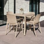 Tuinset Milano, 4x tuinstoel Milano, 1x tafel Veronique