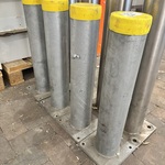 4x Afzet-/aanrijdpalen, Gegalvaniseerd
