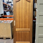 2x Stompe houten binnendeur, bruin