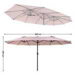 Dubbele parasol, Ziigo, LY-17-1TA, taupe