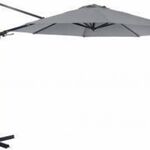 Zweefparasol 3×3 meter, SenS-Line, Borneo, grijs
