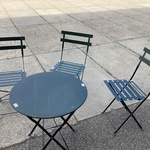 Bistroset, 3 stoelen en 1 tafel, ED, groen