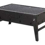 Houtskoolbarbecue BBQ Easy to Carry, zilver