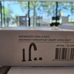 Badrandthermostaat, Wiesbaden, Caral, zwart