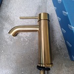 Wastafelkraan, Grohe, Essence New, goud geborsteld