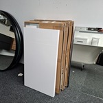 4x Topblad, glans wit