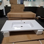 4x Wastafel, Allibert, glans wit