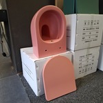 Wandcloset + wc-douche, Tornado, roze