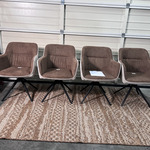 4x Eetkamerstoel met armleuning, Housecraft Living, Daley, Beige/Bruin