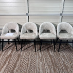 4x Eetkamerstoel chenille, Kave Home, Mael, Beige
