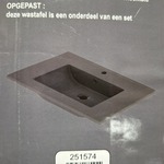 5x Wastafel, Allibert, Plane Ceram, mat zwart