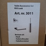 Toiletaccessoire-set, rvs geborsteld