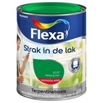 5x Lak hoogglans Flexa, strak in de lak, kikkergroen, 0,75 liter