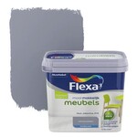 2x Lak zijdeglans 750 ml Flexa, mooi makkelijk meubels, blauwgrijs