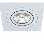 3x Inbouwspot vierkant EGLO, areitio 98636, geborsteld aluminium, 95mm