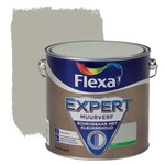 4x Muurverf mat Flexa, expert, kiezelgroen, 2,5 liter