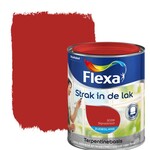 3x Strak in de lak signaalrood zijdeglans Flexa, signaalrood, 750 ml