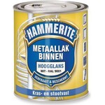 3x Metaallak binnen hoogglans Hammerite, crème wit, 500 ml