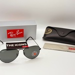 Rayban zonnebril Aviator large metal black grey polarized