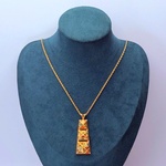 D’Orlan ”Mosaic Pyramid” goldplated collier