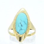 Gouden ring met turquoise
