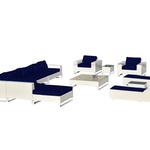 Loungeset Vonato, Silvano, wit