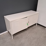 2x Metalen dressoirkasten Ikea, Wit