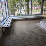 2x Wand hoekbank met 1x rechte bank