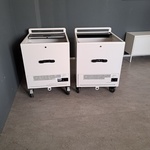 2x Laptopkar Leren, DrG32H1, Wit