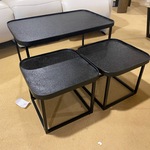 Set van 3 salontafels, zwart