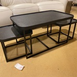 Set van 3 salontafels, zwart