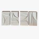 Set van 4 wandkastje, off-white