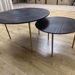 Set van 2 salontafels, zwart