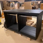 Kast met kledingstang, zwart