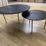 Set van 2 salontafels, bruin