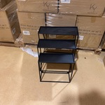 Set van 3 wandrekken, zwart
