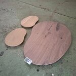 3x Organisch tafelblad