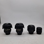 3x Camera lens en 1x teleconverter, Nikon, O.a. AF-S Nikkor 24-120mm 1