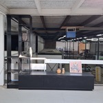 TV wandmeubel met vakkenkast, Zwart