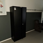 7x Metalen draaideurkast, zwart