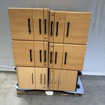 6x Ladenblok, beuken, verrijdbaar