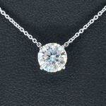 Witgouden halsketting met een diamant van 0.50 carat, incl. ketting