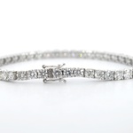 Platina armband met natuurlijke briljant geslepen diamanten