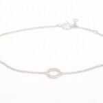 Witgouden armband met diamant