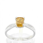 Gouden solitair ring met diamant