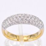 Gouden pave ring met diamanten 0.90 carat