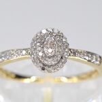 Gouden entourage ring met diamanten