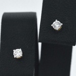 Gouden oorbellen met diamant